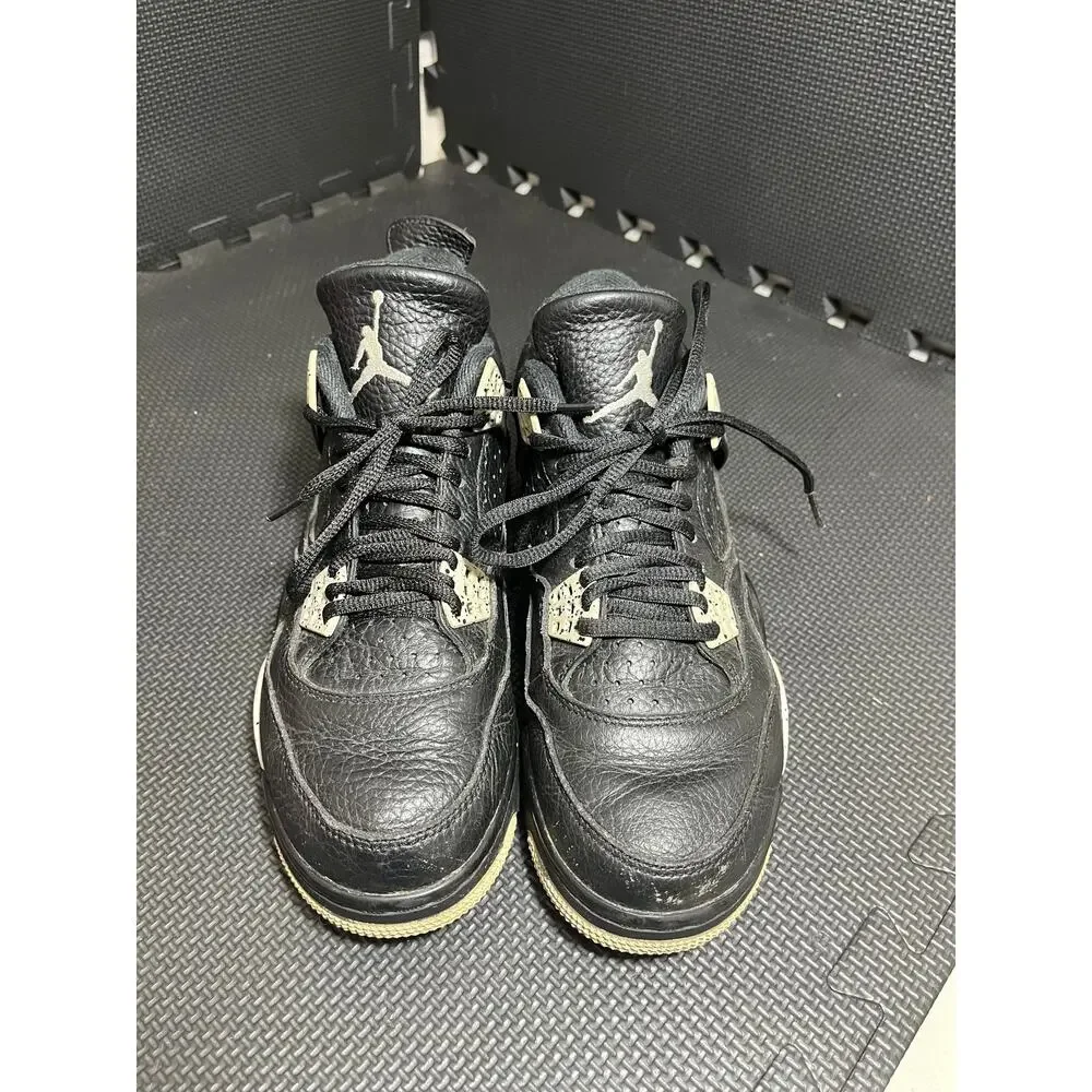 Nike Air‎ Jordan 4 Oreo 2015 Size 9 Womens 314254-003 OG IV Sneakers Black